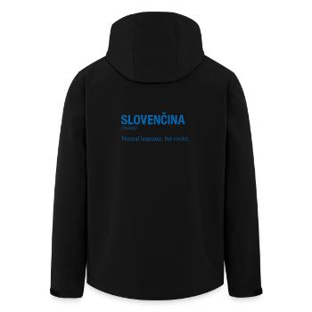 SLOVENCINA Slowakisch Slowakei - Recycelte Männer Softshell-Jacke von Stanley/Stella - Schwarz - Hinten - AI Model Male 185 light (185cm)