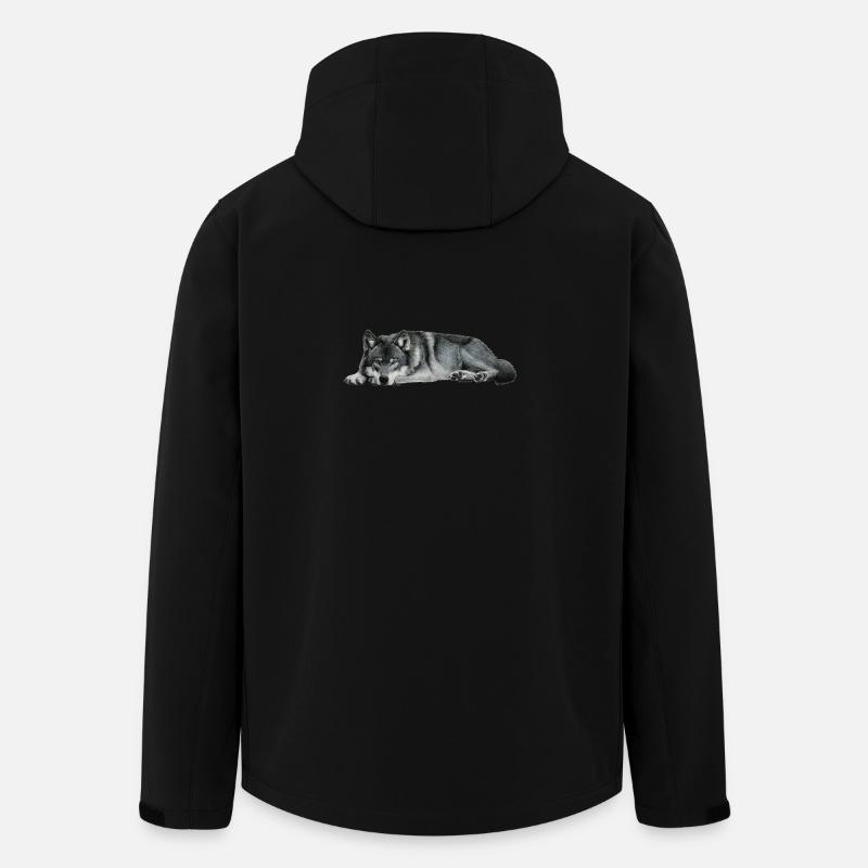 wolf - Recycelte Männer Softshell-Jacke von Stanley/Stella - Schwarz