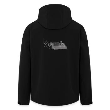 Plattenspieler Pixelart - Recycelte Männer Softshell-Jacke von Stanley/Stella - Schwarz - Hinten - AI Model Male 185 light (185cm)