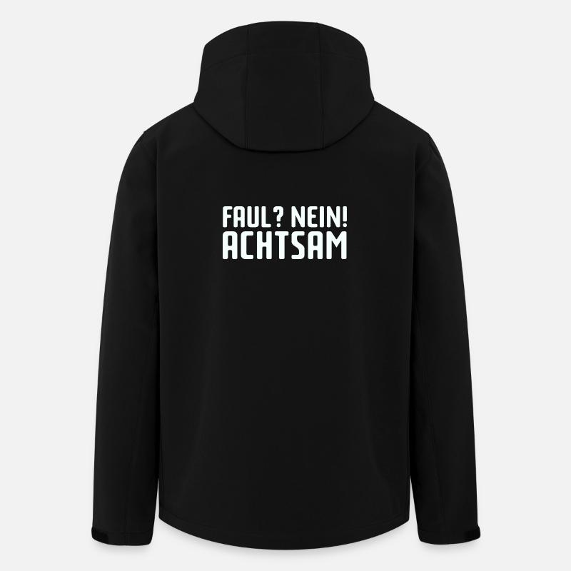 Faul? Nein! Achtsam - Recycelte Männer Softshell-Jacke von Stanley/Stella - Schwarz