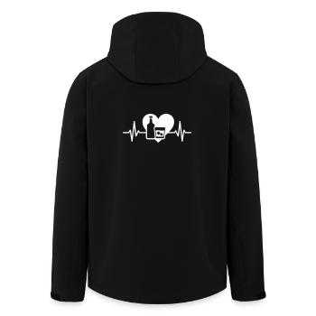 Rum Herz Aperitif Tropischer Cocktail - Recycelte Männer Softshell-Jacke von Stanley/Stella - Schwarz - Hinten - AI Model Male 185 light (185cm)
