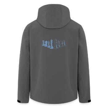 Echecs minimaliste silhouette échiquier des - Veste softshell homme en polyester recyclé Stanley/Stella - noir - Dos - AI Model Male 185 light (185cm)