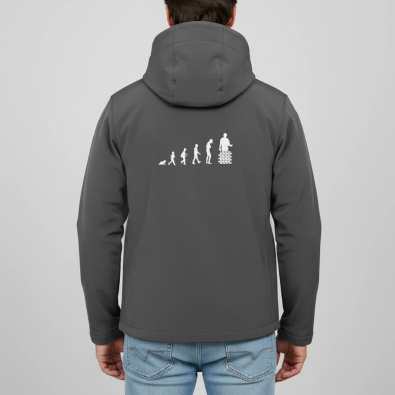 Evolution from baby to bricklayer / profession Men’s Recycled Softshell Jacket by Stanley/Stella
