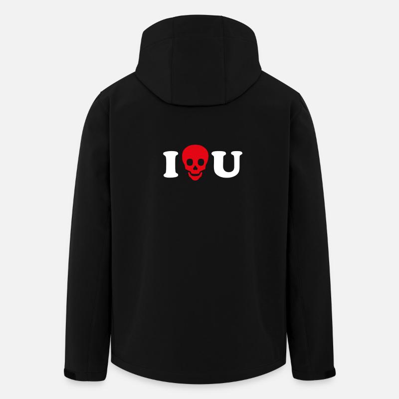 I love you / Totenkopf - Recycelte Männer Softshell-Jacke von Stanley/Stella - Schwarz