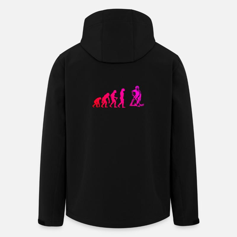 Puristisches Floorball Thema - Recycelte Männer Softshell-Jacke von Stanley/Stella - Schwarz