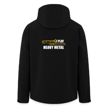 Heavy metal trombone trombone player trombonist - Men’s Recycled Softshell Jacket by Stanley/Stella - black - Back - AI Model Male 185 light (185cm)