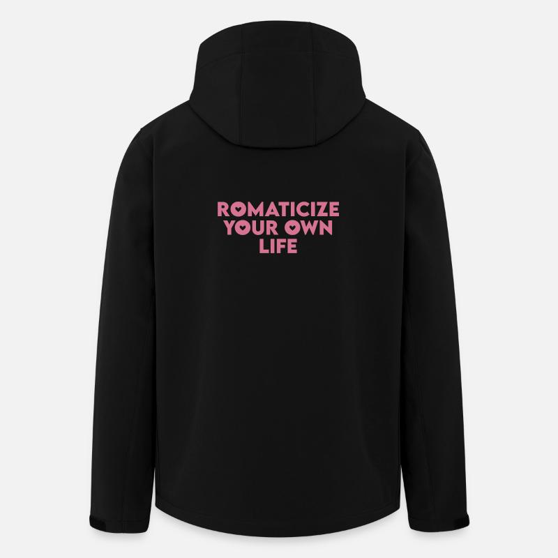 Romanticize your own life - Recycelte Männer Softshell-Jacke von Stanley/Stella - Schwarz