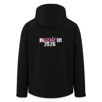 Remise des diplômes Engineer Genie 2026 - Veste softshell homme en polyester recyclé Stanley/Stella - noir - Dos - AI Model Male 185 light (185cm)