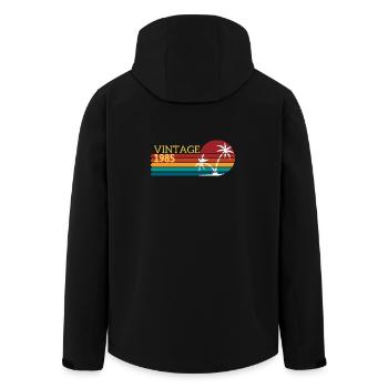 Jahrgang 1985 - Recycelte Männer Softshell-Jacke von Stanley/Stella - Schwarz - Hinten - AI Model Male 185 light (185cm)