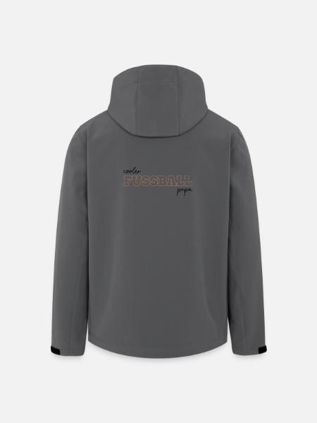 Cooler Fussball Papa - Recycelte Männer Softshell-Jacke von Stanley/Stella - Schwarz