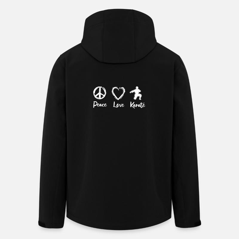 Peace Love Karate - Stanley/Stella herre softshelljakke i genanvendt polyester - sort