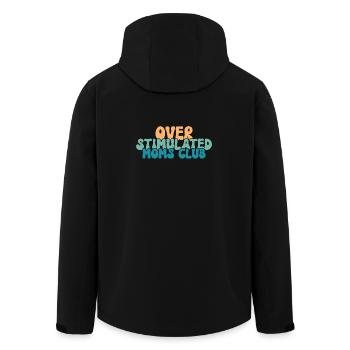 Overstimulated Moms Club - Men’s Recycled Softshell Jacket by Stanley/Stella - black - Back - AI Model Male 185 light (185cm)