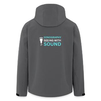 Ultraschalltechniker für Sonographie - Recycelte Männer Softshell-Jacke von Stanley/Stella - Anthrazit - Hinten - AI Model Male 185 light (185cm)