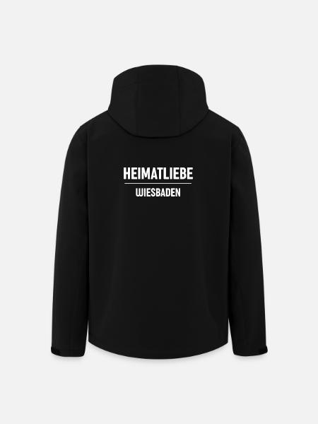 Heimatliebe Wiesbaden - Recycelte Männer Softshell-Jacke von Stanley/Stella - Schwarz