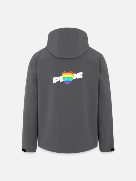 Pride Herz - Regenbogen Design - Recycelte Männer Softshell-Jacke von Stanley/Stella - Schwarz
