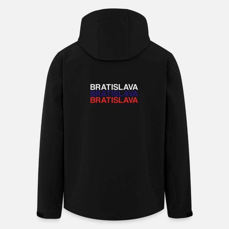BRATISLAVA Slovakia Slowakei Flagge - Recycelte Männer Softshell-Jacke von Stanley/Stella - Schwarz