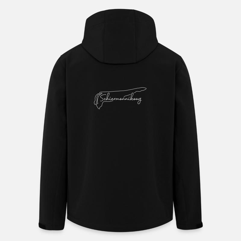 Schiermonnikoog | Map Line-Art Minimalism - Men’s Recycled Softshell Jacket by Stanley/Stella - black