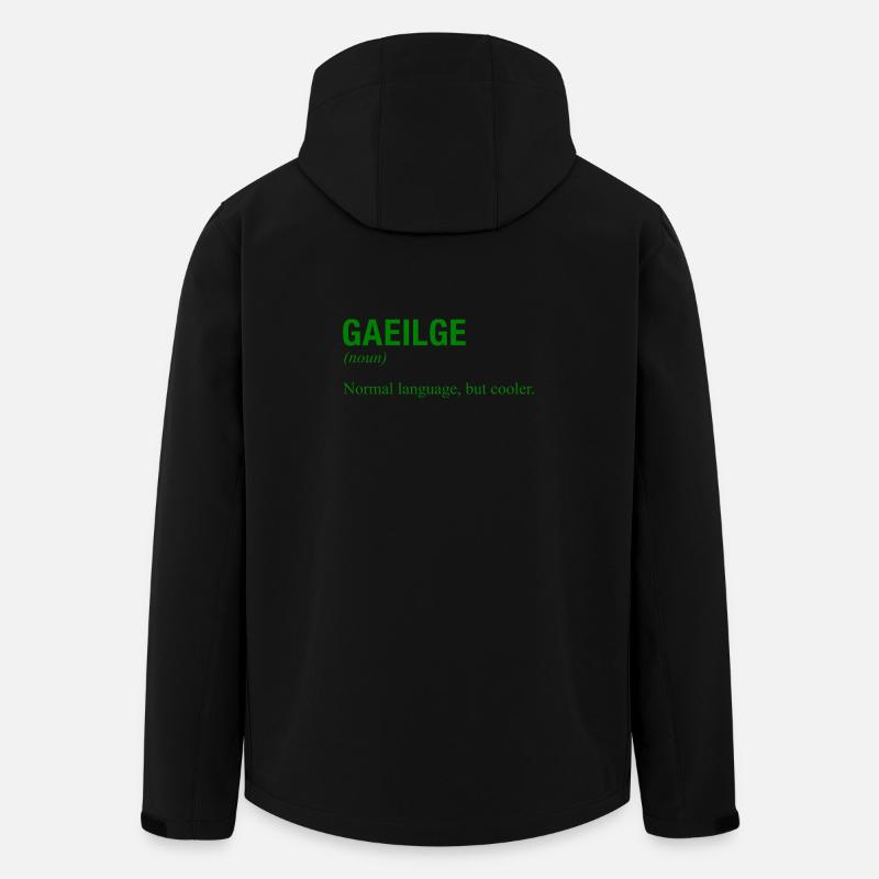 IRISH Language Irland Ireland Irisch - Men’s Recycled Softshell Jacket by Stanley/Stella - black