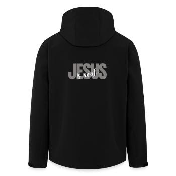 Jesus is Real - Recycelte Männer Softshell-Jacke von Stanley/Stella - Schwarz - Hinten - AI Model Male 185 light (185cm)