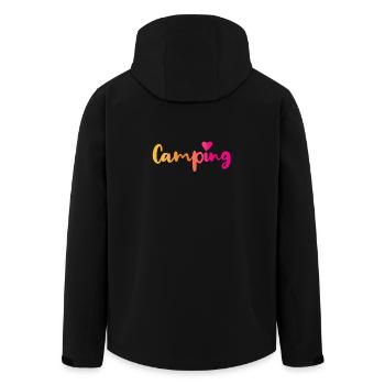 Cours de camping Coeur Rose Citation Fan Camper Outdoor - Veste softshell homme en polyester recyclé Stanley/Stella - noir - Dos - AI Model Male 185 light (185cm)