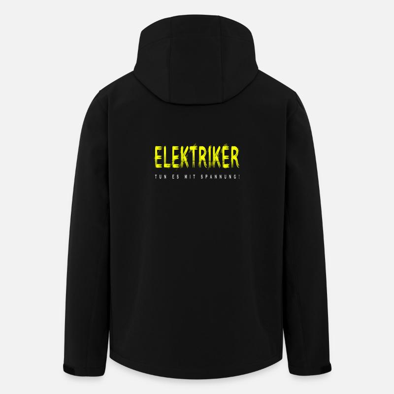 Elektriker Handwerker Design - Recycelte Männer Softshell-Jacke von Stanley/Stella - Schwarz