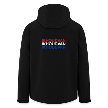 I LOVE PAYS-BAS Drapeau des Pays-Bas - Veste softshell homme en polyester recyclé Stanley/Stella - noir - Dos - AI Model Male 185 light (185cm)