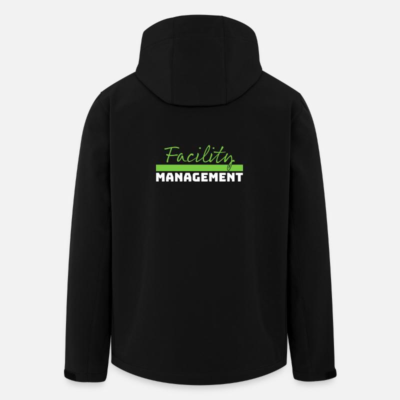 Tshirt Facility Management vert blanc - Veste softshell homme en polyester recyclé Stanley/Stella - noir