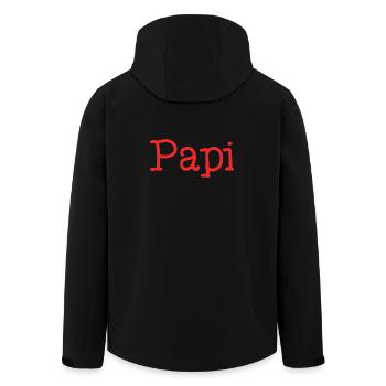 PAPI. PAPY. FÊTE DES PÈRES. BONNE FÊTE PAPI - Veste softshell homme en polyester recyclé Stanley/Stella - noir - Dos - AI Model Male 185 light (185cm)