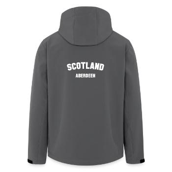 SCOTLAND ABERDEEN - Recycelte Männer Softshell-Jacke von Stanley/Stella - Anthrazit - Hinten - AI Model Male 185 light (185cm)