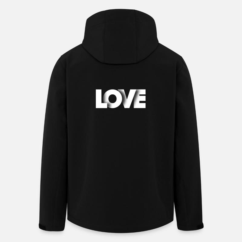 LOVE - Recycelte Männer Softshell-Jacke von Stanley/Stella - Schwarz