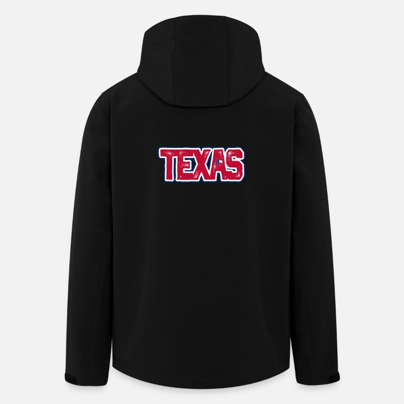 Texas Distressed Wortmarke - Recycelte Männer Softshell-Jacke von Stanley/Stella - Schwarz