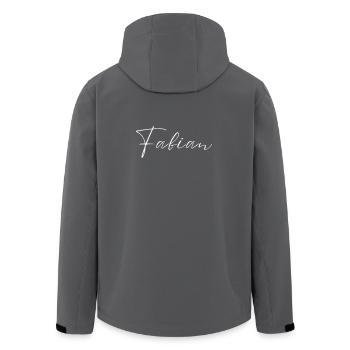 Fabian Name T-Shirt Geschenk Für Männer - Recycelte Männer Softshell-Jacke von Stanley/Stella - Schwarz - Hinten - AI Model Male 185 light (185cm)