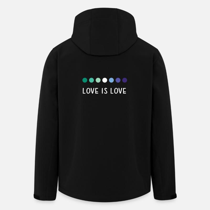 LGBT Pride Month - Liebe ist Liebe - Recycelte Männer Softshell-Jacke von Stanley/Stella - Schwarz