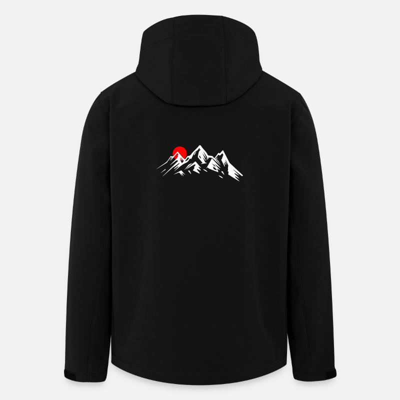 Alpine Sunrise Over Peaks - Men’s Recycled Softshell Jacket by Stanley/Stella - black