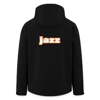 JAZZ - Men’s Recycled Softshell Jacket by Stanley/Stella - black - Back - AI Model Male 185 light (185cm)