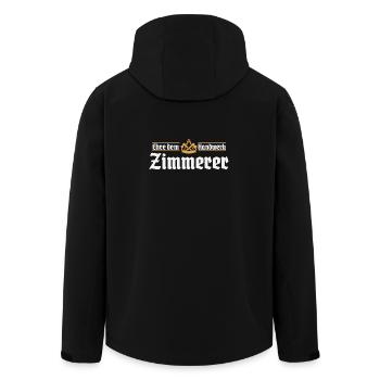 Zimmerer Handwerk Zimmermann Zunftzeichen - Recycelte Männer Softshell-Jacke von Stanley/Stella - Schwarz - Hinten - AI Model Male 185 light (185cm)