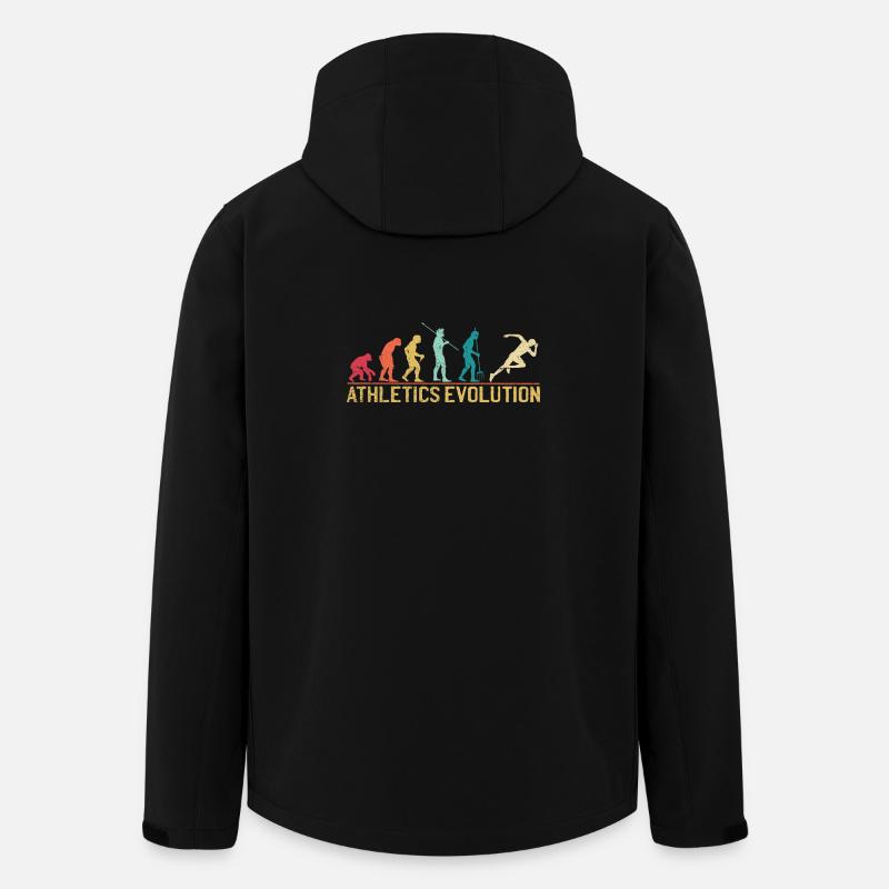 Evolution des athlètes humains Impression d’art - Veste softshell homme en polyester recyclé Stanley/Stella - noir