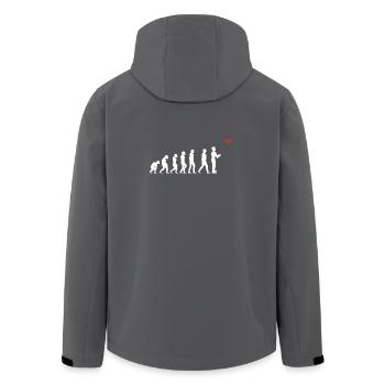 Evolution des Menschen Drohne Pilot - Recycelte Männer Softshell-Jacke von Stanley/Stella - Anthrazit - Hinten - AI Model Male 185 light (185cm)