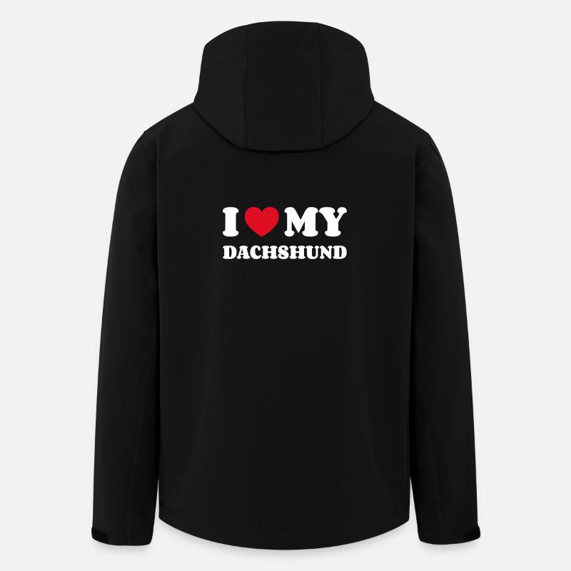 J’adore mon teckel Dackel - Veste softshell homme en polyester recyclé Stanley/Stella - noir