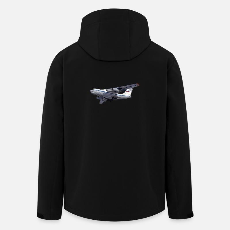 Frachtflugzeug IL-76 - Recycelte Männer Softshell-Jacke von Stanley/Stella - Schwarz