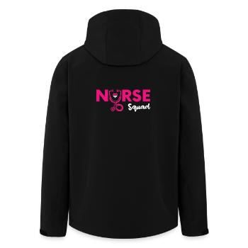 Drôle d’infirmière Cadeaux Tenues d’allaitement - Veste softshell homme en polyester recyclé Stanley/Stella - noir - Dos - AI Model Male 185 light (185cm)