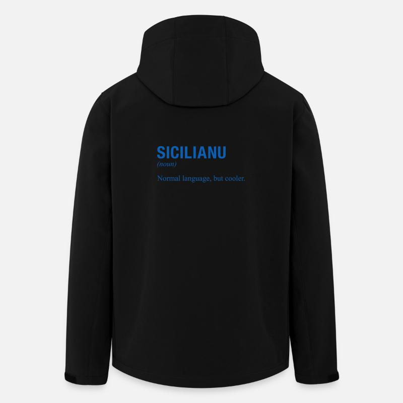 Sicilian language Sizilianisch - Recycelte Männer Softshell-Jacke von Stanley/Stella - Schwarz