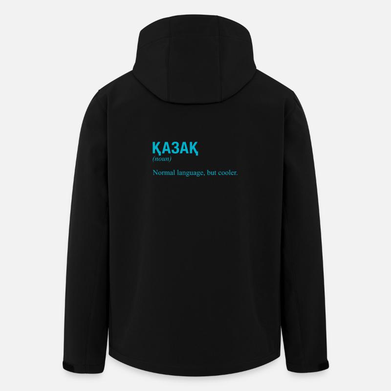 Kazakh language Kasachstan - Recycelte Männer Softshell-Jacke von Stanley/Stella - Schwarz