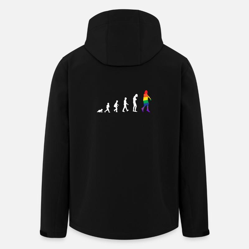 Evolution vom Baby zum Transgender / Gay - Recycelte Männer Softshell-Jacke von Stanley/Stella - Schwarz