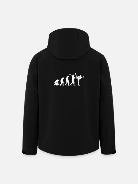 Entwicklung des Mannes, Eiskunstlauf-Mädchen, Eislauf-Mädchen - Recycelte Männer Softshell-Jacke von Stanley/Stella - Schwarz