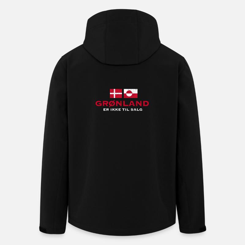Grönländische Flagge – Solidaritätsbekundungen - Recycelte Männer Softshell-Jacke von Stanley/Stella - Schwarz