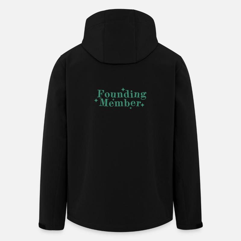 Founding Member Schriftlogo Sterne - Recycelte Männer Softshell-Jacke von Stanley/Stella - Schwarz