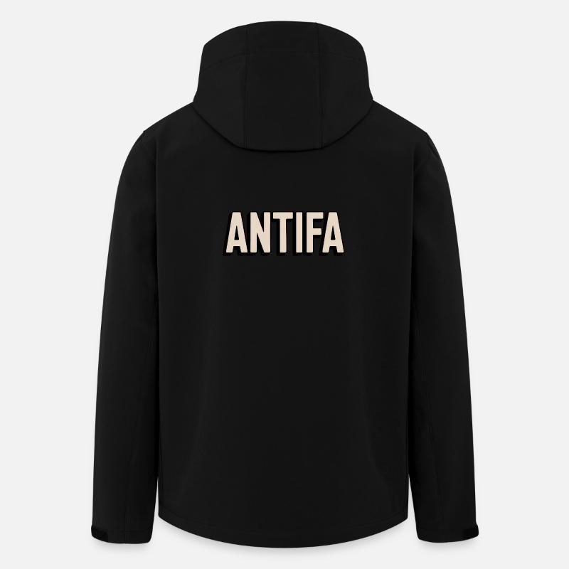 Antifa – Antifaschistisches Merch - Recycelte Männer Softshell-Jacke von Stanley/Stella - Schwarz