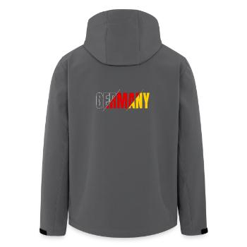 Germany Schriftzug Schwarz Rot Gold Deutschland - Recycelte Männer Softshell-Jacke von Stanley/Stella - Schwarz - Hinten - AI Model Male 185 light (185cm)