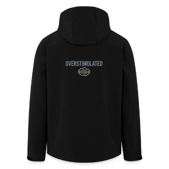 Overstimulated Brain Neon Outline - Men’s Recycled Softshell Jacket by Stanley/Stella - black - Back - AI Model Male 185 light (185cm)